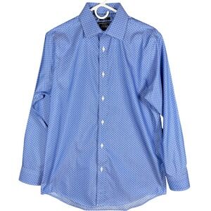 Jos. A. Bank 1905 Dress Shirt Mens 15.5 32 Blue Floral Slim Fit Button Down